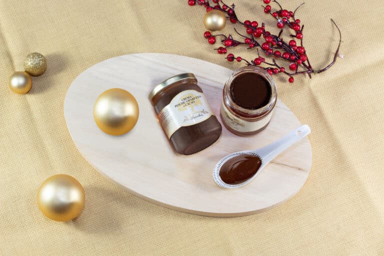 Crema di pesche con amaretto e cacao 200 g